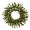 24 Inch Mixed Country Pine Wreath: Clear LEDs