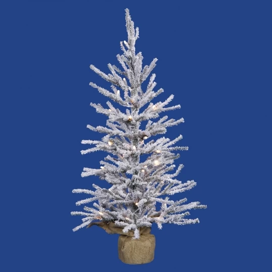 36 Inch Flocked Angel Pine Tree: Unlit