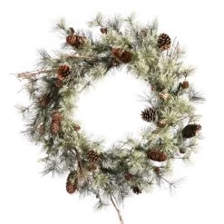 24 Inch Dakota Wreath: Unlit