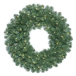 30 Inch Oregon Fir Wreath: Clear LED Lights