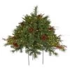 24 Inch Cibola Berry Mixed Pine Bush: Clear Lights