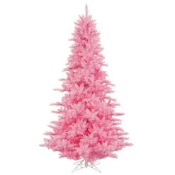 3 Foot Pink Fir Tree: Pink LED Lights