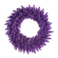 24 Inch Purple Wreath: Purple Lights