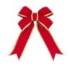 30H X 24W Inch Red-Gold Velvet Indoor Bow