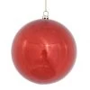 4.75 Inch Red Shiny Mercury Ball Ornament: Set Of 4
