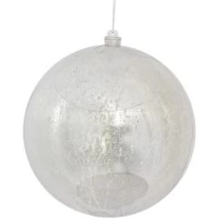 8 Inch Silver Shiny Mercury Ball Ornament