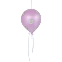 10 Inch Pink Dot Balloon Ornament: Set Of 3