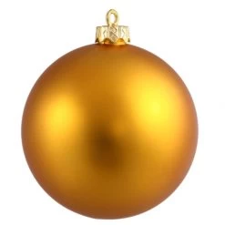 15.75 Inch Antique Gold Matte Ball Ornament