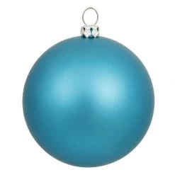 8 Inch Matte Finished UV/Shatterproof Christmas Ball: Turquoise