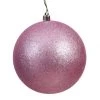 10 Inch Mauve Glitter Ball Christmas Ornament