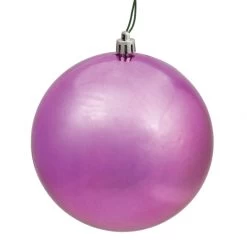 2.75 Inch Mauve Shiny Ball Ornament: Set Of 12