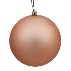 6 Inch Rose Gold Matte Ball Ornament: Set Of 4
