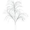 34 Inch Silver Glitter Grass Spray: Set Of 6
