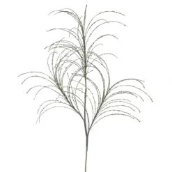 34 Inch Olive Glitter Grass Spray: Set Of 6