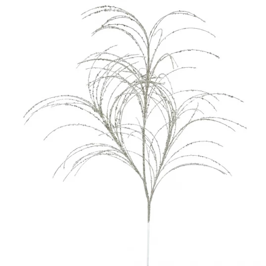 34 Inch Champagne Glitter Grass Spray: Set Of 6