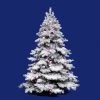 4.5 Foot Flocked Alaskan Christmas Tree: Clear LEDs