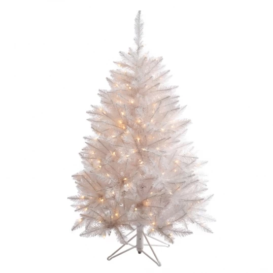 4.5 Foot Sparkle White Spruce Tree: White LEDs