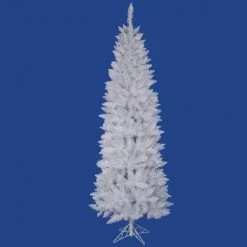 6 Foot Sparkle White Pencil Christmas Tree: Unlit
