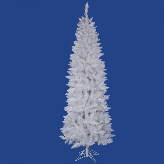 6 Foot Sparkle White Pencil Christmas Tree: Unlit
