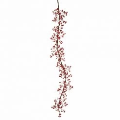 6 Foot Mixed Berry Outdoor Garland: Red