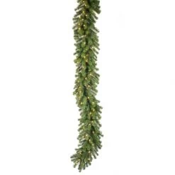 9 Foot X 12 Inch Douglas Fir Garland: Clear LEDs