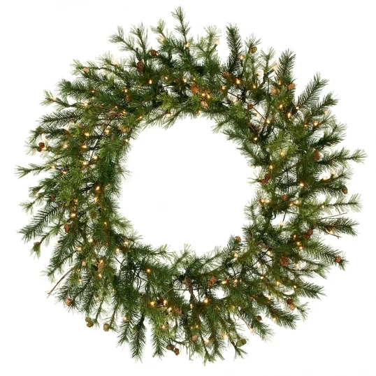 48 Inch Mixed Country Wreath: Lights