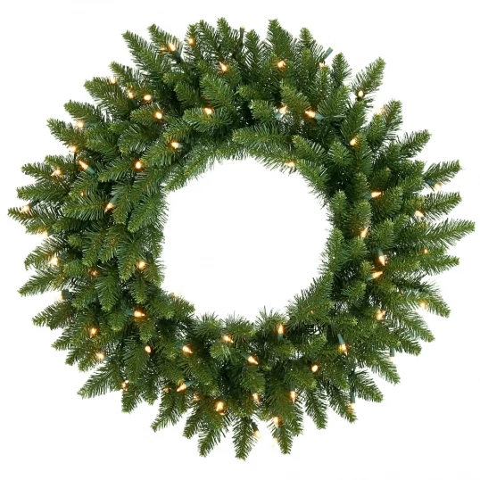 30 Inch Camdon Fir Wreath: Lights