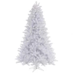 7.5 Foot Crystal White Christmas Tree: Unlit