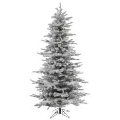 10 Foot Flocked Slim Sierra Christmas Tree: Unlit