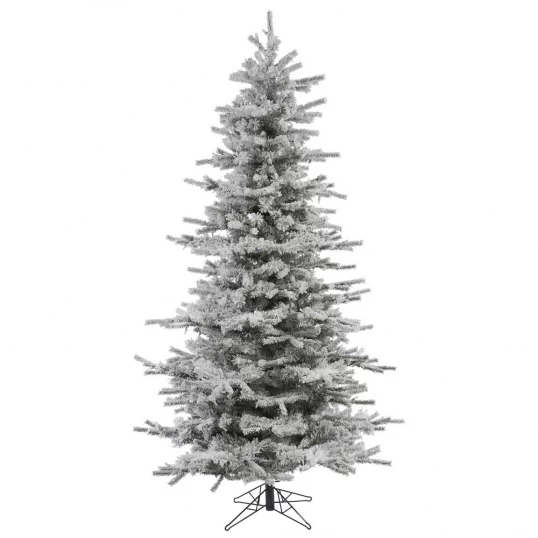 10 Foot Flocked Slim Sierra Christmas Tree: Unlit