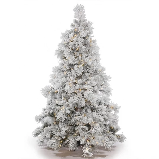4.5 Foot Alberta Flocked Tree: Clear LEDs