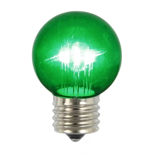 G50 LED Green Glass Bulb With E26 Base (Set Of 5)