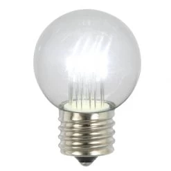 G50 LED Pure White Glass Bulb With E26 Base (Set Of 5)