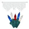 9 Foot 100 Red-White-Blue Christmas Icicle Set: Mini Lights