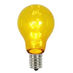 A19 LED Yellow Transparent Replacement Bulb With E26 Base: 25,000 HRS